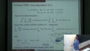 A Finite Element Method For PDEs in Time-Dependent Domains