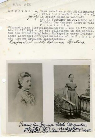 Brandes, Emma (1858?-1940)