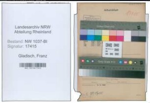 Entnazifizierung Franz Gladisch , geb. 08.10.1898 (Polizeibeamter)
