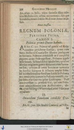 Regnum Poloniae. Periodus I.–IV.
