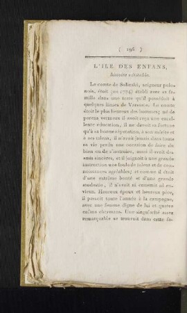 L'Ile Des Enfans, histoire véritables.