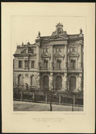 Tafel 58. Detail der Villa Schmieder in Karlsruhe. Architekt: Baudirektor Prof. Dr. Durm
