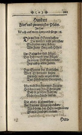 Hundert Fünf und zwanzigster Psalm. - Hundert funftzigster Psalm.