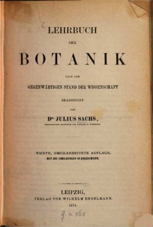 Lehrbuch der Botanik : nach dem gegenwärtigen Stand der Wissenschaft