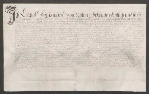 Instrument cautionis des Leopold Sigismund von Rotberg.
