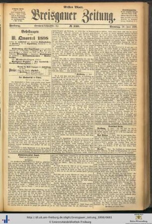 19.06.1898 (Erstes Blatt)