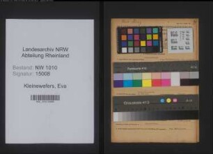 Entnazifizierung Eva Kleinewefers , geb. 28.08.1909 ()