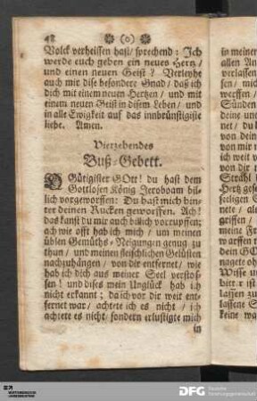 Vierzehendes Buß-Gebett.