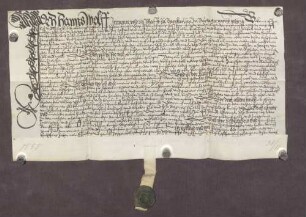 Gültbrief des Hans Woll von Berghausen gegen das Spital zu Durlach