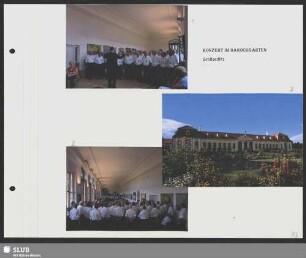 Konzert in der Orangerie im Barockgarten Großsedlitz (Bilder 1 und 2) : Dirigent: Axel Langmann