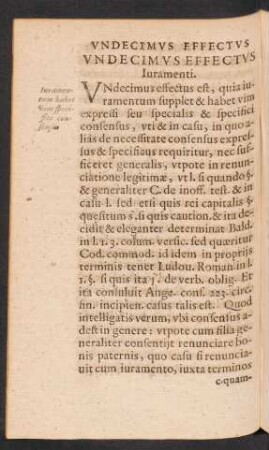 Undecimus Effectus Iuramenti.