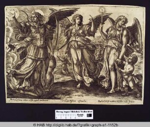 Die Engel Michael, Vriel und Raphael.