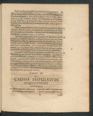 Caput IV. De Causis Impulsivis Inquisitionis