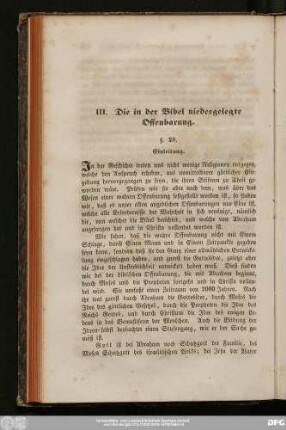 III. Die in der Bibel niedergelegte Offenbarung.