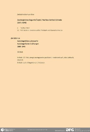Autobiografische Erzählungen