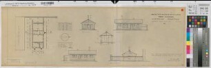 Münster (Münster) ehem. Train-Kaserne, Dahlweg ehem. Toilette Grundriß, Schnitt, Ansichten 1959 1 : 100 29,5 x 95 Zeichnung Finanzbauamt Münster-Ost