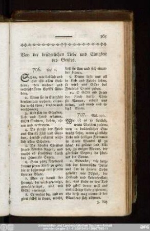 Von der brüderlichen Liebe und Einigkeit des Geistes.
