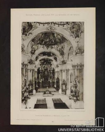 42. Inneres der Klosterkirche zu Ottobeuren, eingeweiht 1766.