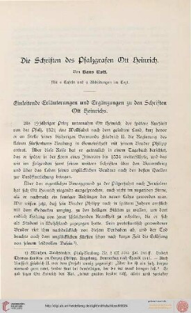 Die Schriften des Pfalzgrafen Ott Heinrich