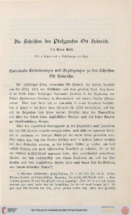 Die Schriften des Pfalzgrafen Ott Heinrich