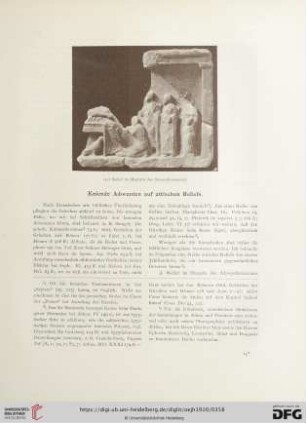 Kniende Adoranten auf attischen Reliefs