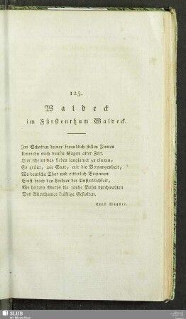 125. Waldeck im Fürstenthum Waldeck
