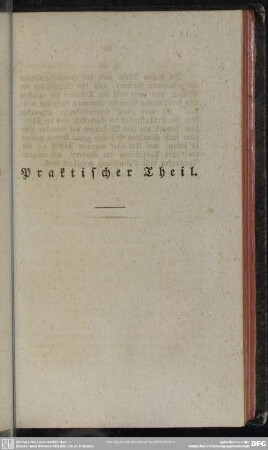 Praktischer Theil