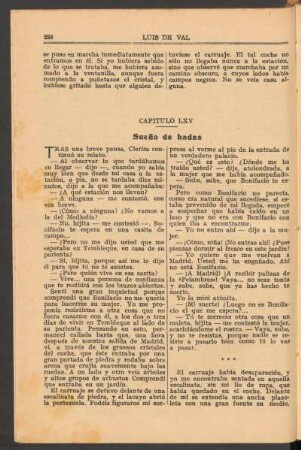 Capítulo LXV : Sueño de hadas