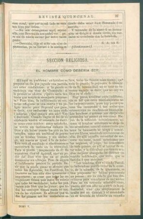 Sección religiosa. : El hombre como debería ser. [Continuación.]