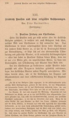 180-191 Friedrich Paulsen und seine religiösen Anschauungen : Fortsetzung