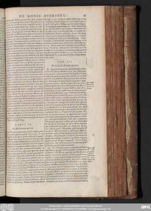 Caput VI. De fine bonorum operum.