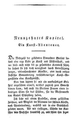 Neunzehntes Kapitel. Ein Kunst-Abenteuer