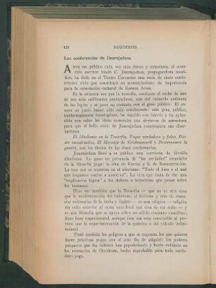 Las conferencias de Jinarajadasa
