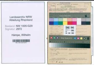 Entnazifizierung Wilhelm Hampe , geb. 28.09.1898 (Bahnsekretaer)