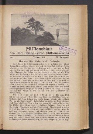 Nr. 1. Januar 1915
