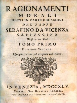Ragionamenti morali, 1. (1745)