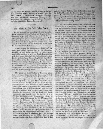 Gelehrte Gesellschaften.