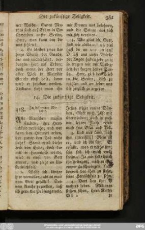 14. Die zukünftige Seligkeit.