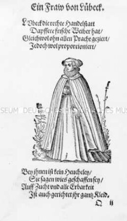 Ein Fraw von Luebeck (63. Abb. aus dem Frauentrachtenbuch)