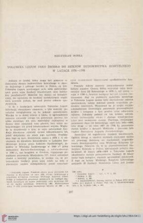 Volumina Legum jako źródło do dziejów budownictwa kościelnego w latach 1676-1768