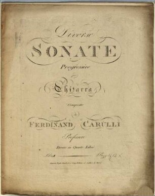 Diverse sonate progressive per chitarra : divise in quarte libri, 2