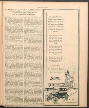 La democracia es la fuente de la verdadera aristocracia