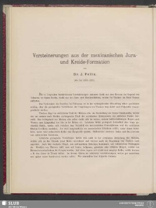 Versteinerungen aus der mexicanischen Jura- und Kreide-Formation