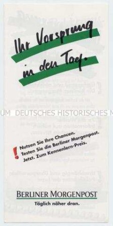 Werbeprospekt für die "Berliner Morgenpost"