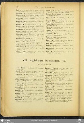 XXI. Magdeburger Bezirksverein.