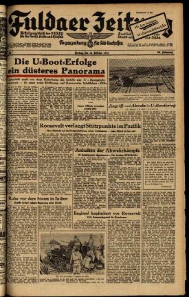Ausgabe vom Freitag, den 12. Februar 1943.