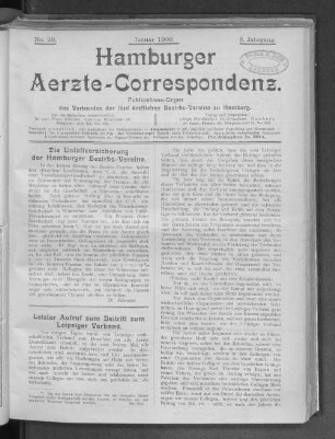 Die Unfallversicherung der Hamburger Bezirks-Vereine.