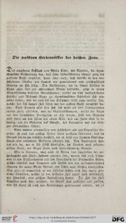 Die passiven Hirtenvölker der heißen Zone