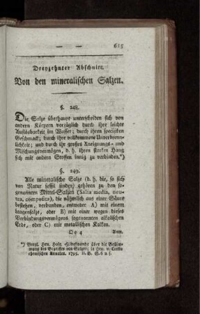 Dreyzehnter Abschnitt. Von den mineralischen Salzen.