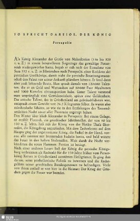 So Spricht Dareios, Der König : Persepolis